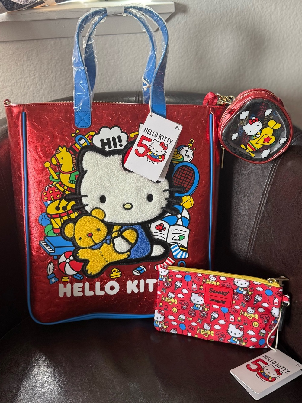 Loungefly Hello Kitty 50th Anniversary Tote Bag - Picture 2 of 7